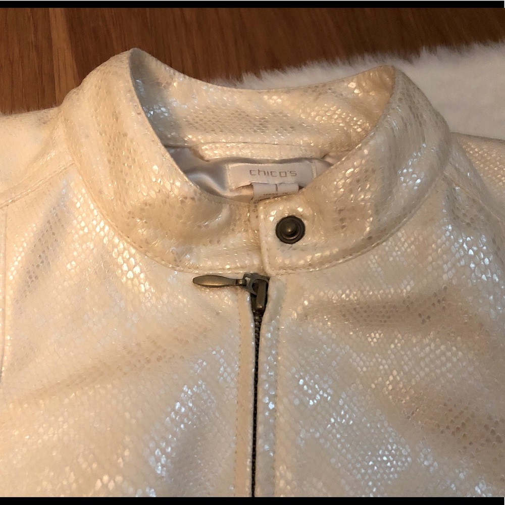 🦋CHICOS MOTO JACKET🦋WORN ONCE🦋SZ M (CHICOS 1)